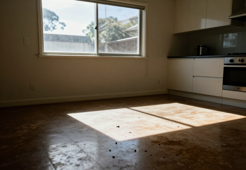 Cockroach infestation in a Neutral Bay kitchen before treatment